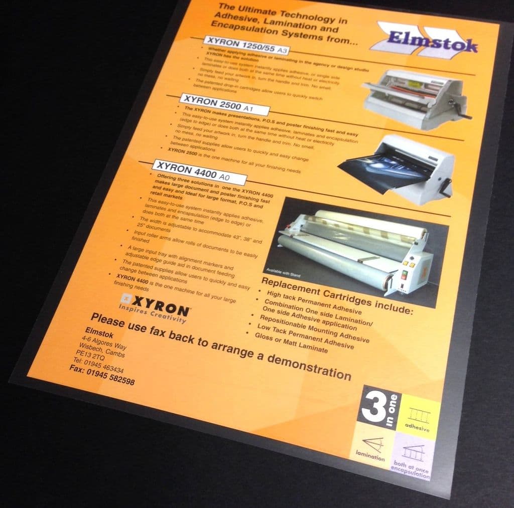 Xyron Gloss Single-Side Laminate A4 Protective Sheets 229mm x 305mm (100)