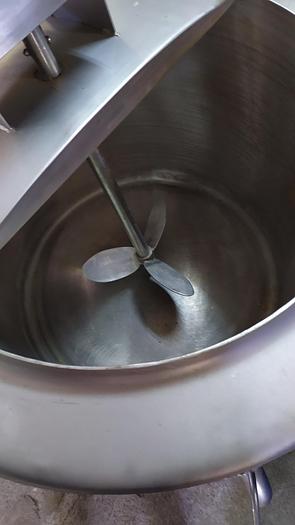 Used Kocioł z mieszadłem i pokrywą - wykonanie nierdzewne, pojemność 162 l
