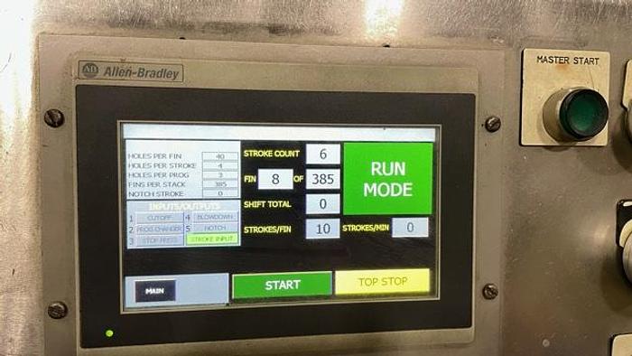 Used Burr Oak Fin Press Line Model FP-3-54