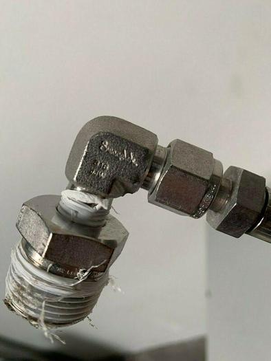 Used Flexible 15' Air Hose w/ 1" Outlet/Inlet & Swagelok 316L Fitting