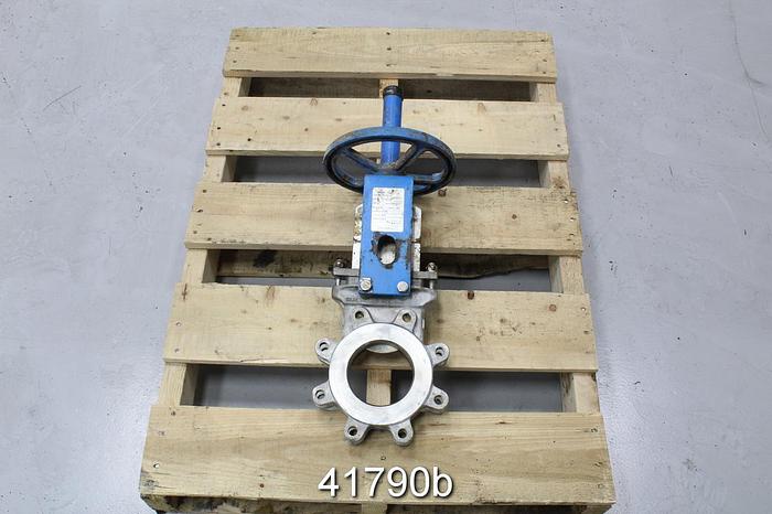 Used Orbinox 21-3636R 4" Hand Operated Knife Gate Valve #41790