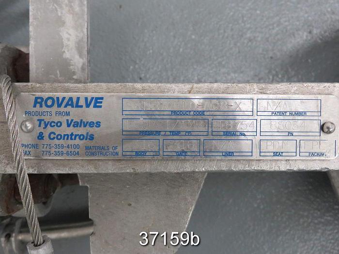 Used Rovalve 10" Air Operated Knife Gate Valve #37159