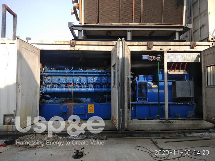 Used 2 MW 2011 Used MWM TCG2020V20 Natural Gas Generator