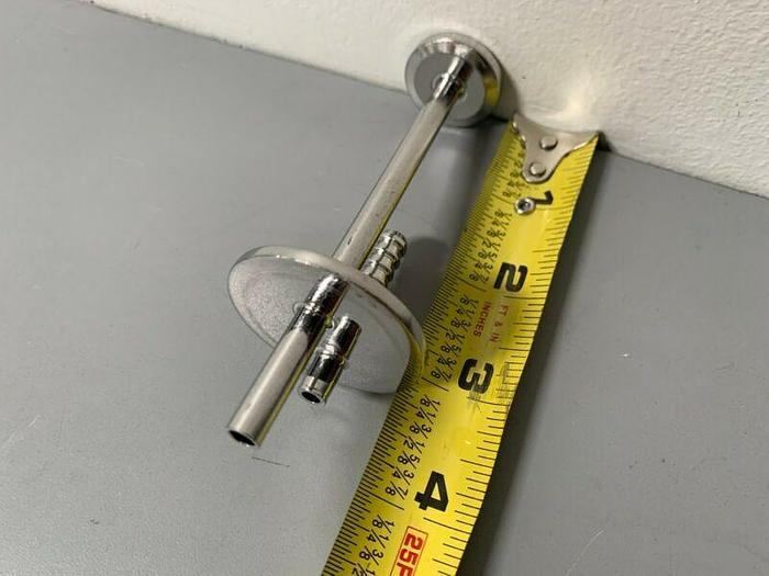 Used 4" Stainless Steel 1/4" Hose Fitting w/ 1/2" Sanitary Fitting