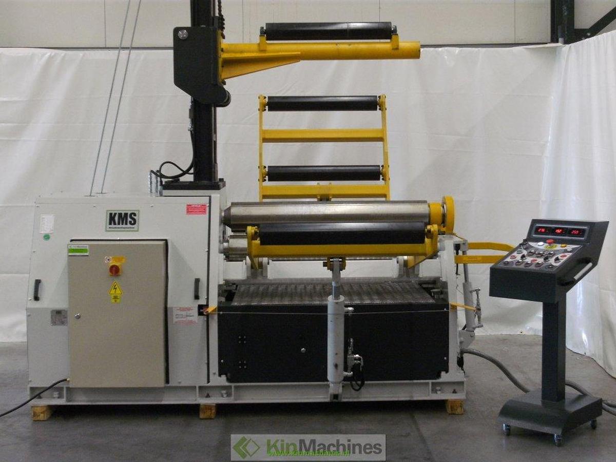 Hydraulische 4-rollen plaatwals KMS 4R HMR 1270×200 + kraan en zijondersteuning