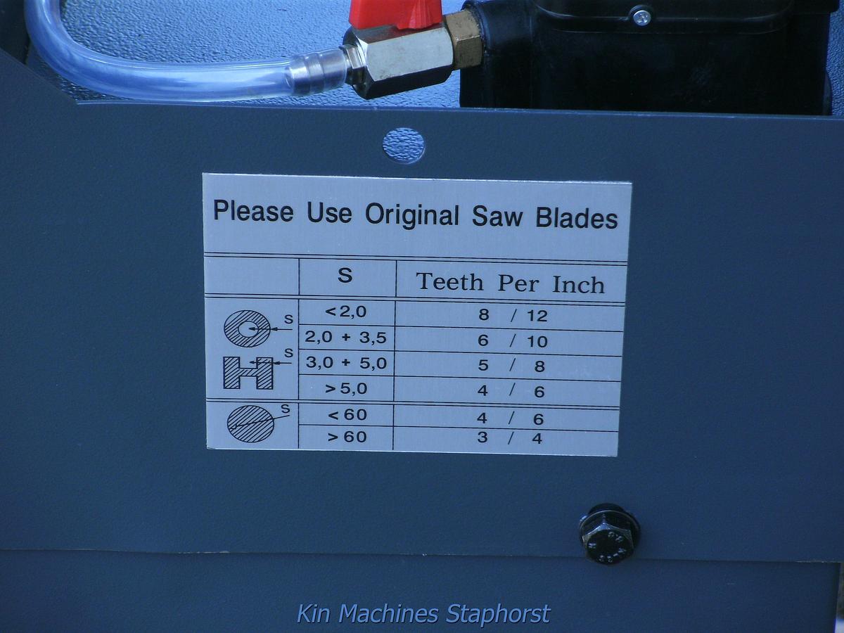 Bandzaagmachine KMS BS-260G, Capaciteit Ø225mm.