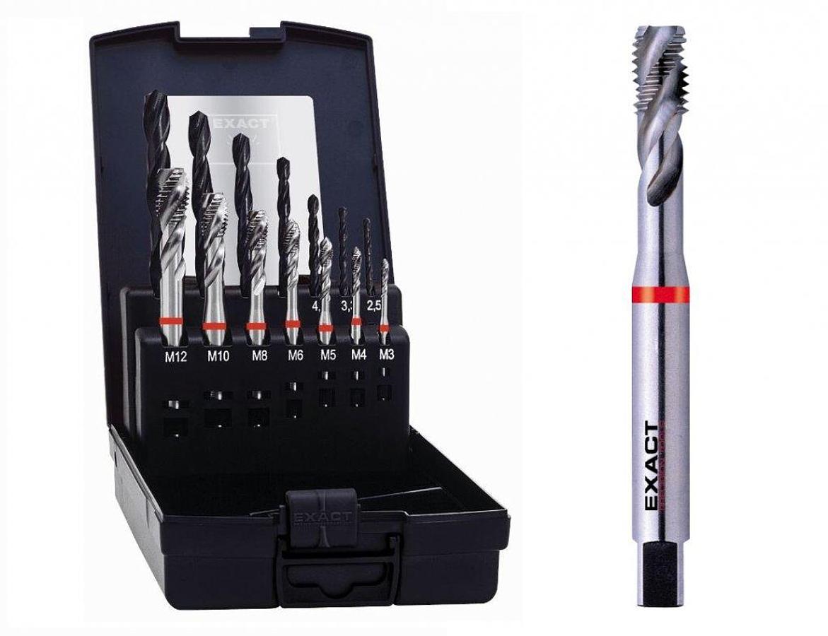 Set Machinetappen + voorboor HSS-Co M3 – M12, Roodring, Staal >1000 N/mm2