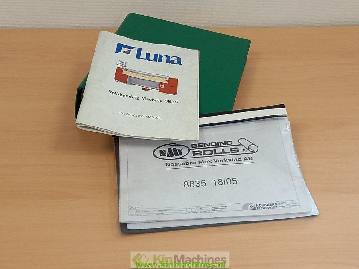 Gebruikt CNC | Plaatwals | Luna 8835 18/05 | Capaciteit 1890 x 0.5 mm