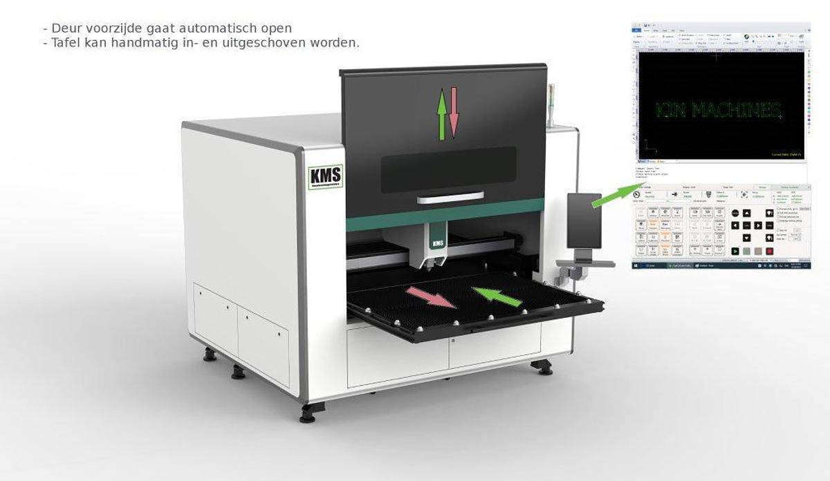Lasersnijmachine | Fiberlaser KMS OR-S Klein Formaat machine
