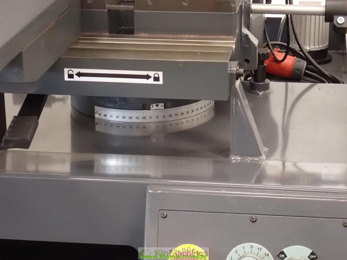 Bandzaagmachine KMS CY-350A, dubbel verstek, 2 zaagsnelheden, Capaciteit Ø 270 mm