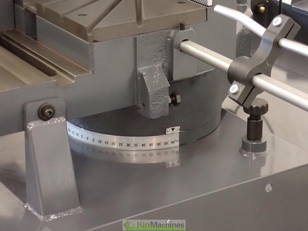 Bandzaagmachine KMS CY-350A, dubbel verstek, 2 zaagsnelheden, Capaciteit Ø 270 mm