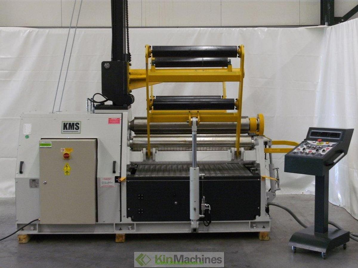 Hydraulische 4-rollen plaatwals KMS 4R HMR 1270×200 + kraan en zijondersteuning