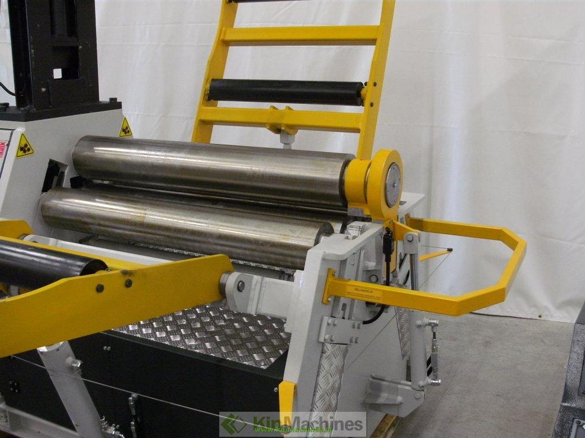 Hydraulische 4-rollen plaatwals KMS 4R HMR 1270×200 + kraan en zijondersteuning