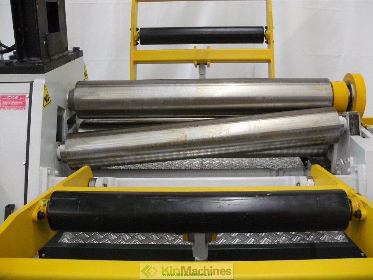 Hydraulische 4-rollen plaatwals KMS 4R HMR 1270×200 + kraan en zijondersteuning