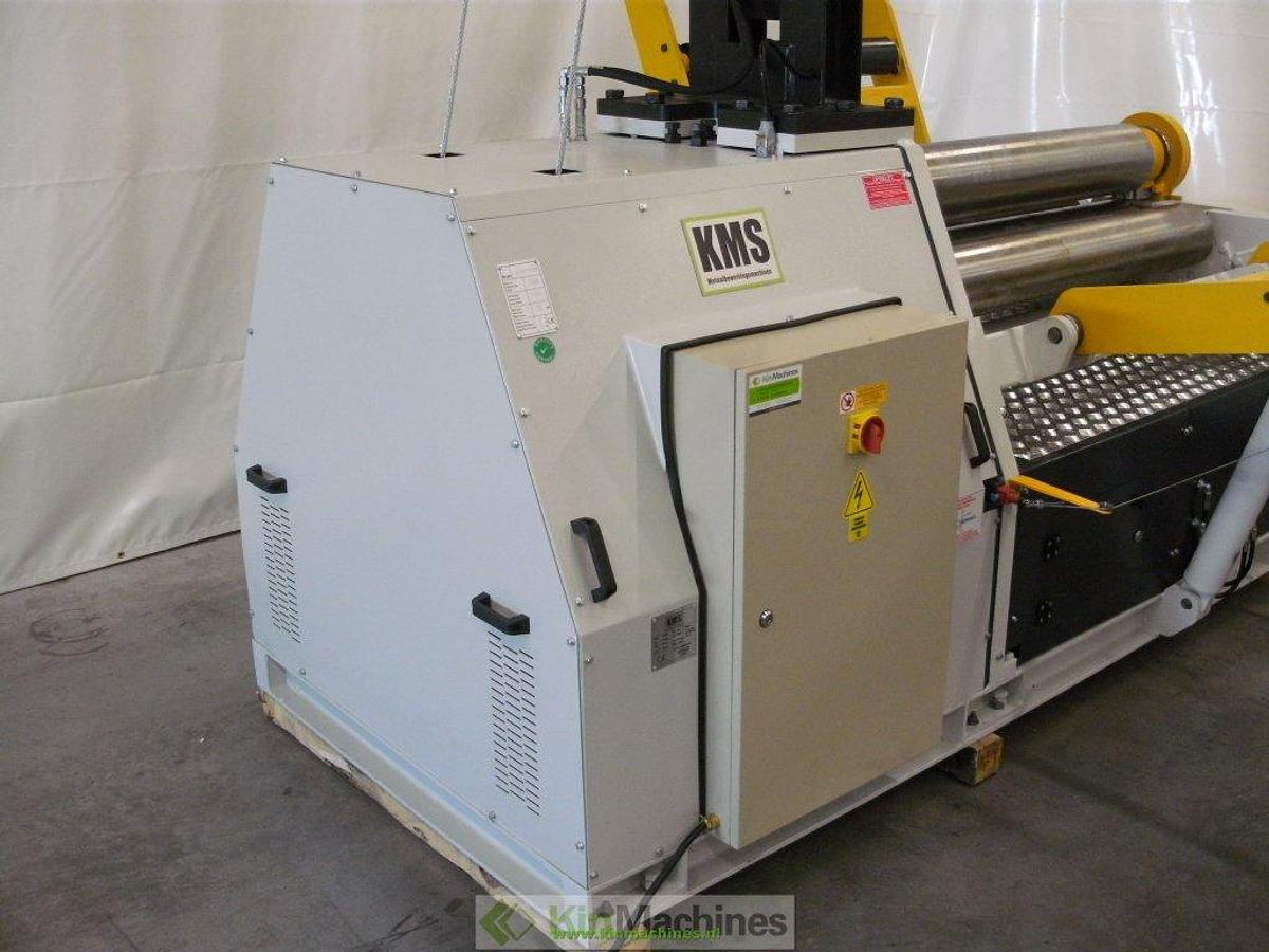 Hydraulische 4-rollen plaatwals KMS 4R HMR 1270×200 + kraan en zijondersteuning