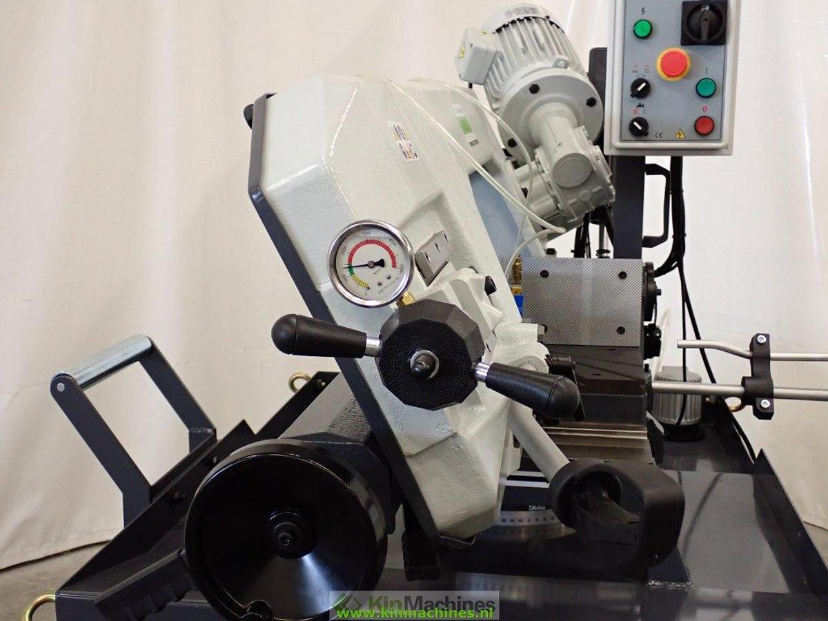 Bandzaagmachine KMS CY-350A, dubbel verstek, 2 zaagsnelheden, Capaciteit Ø 270 mm