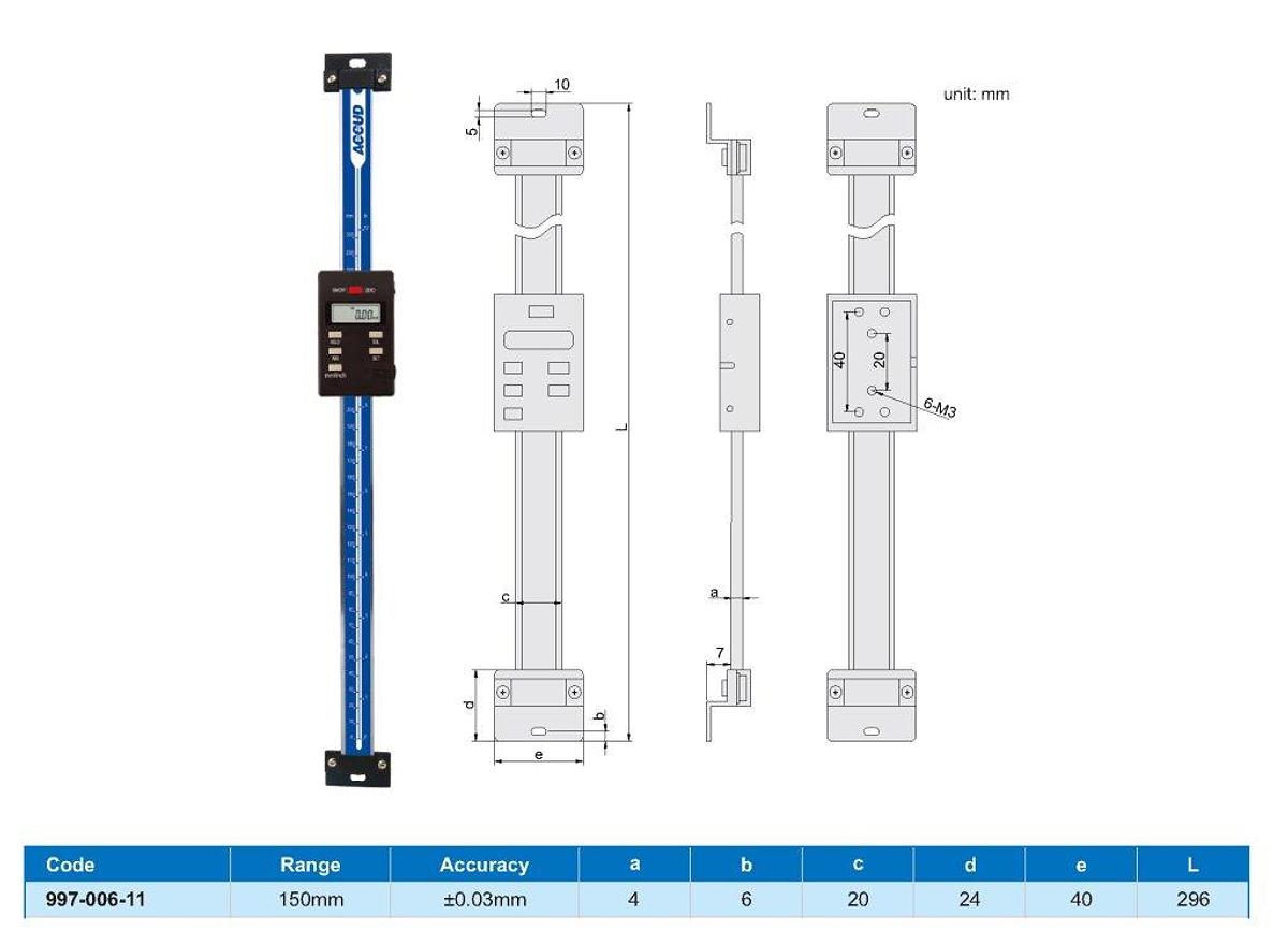 Verticale digitale liniaal | ACCUD