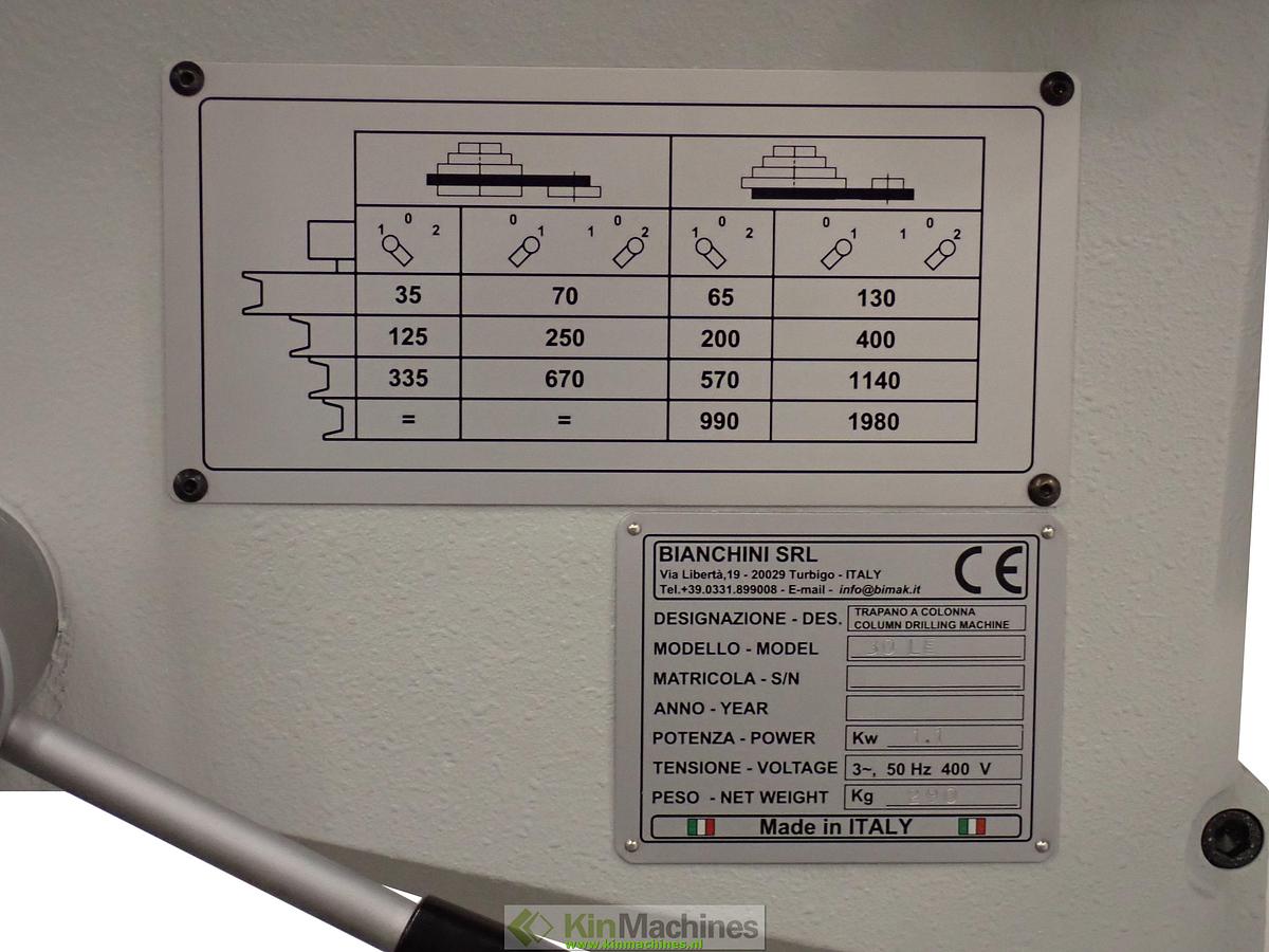 Kolomboormachine Bimak 30 LE | V-snaar aangedreven
