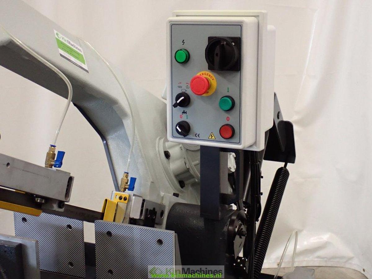 Bandzaagmachine KMS CY-350A, dubbel verstek, 2 zaagsnelheden, Capaciteit Ø 270 mm