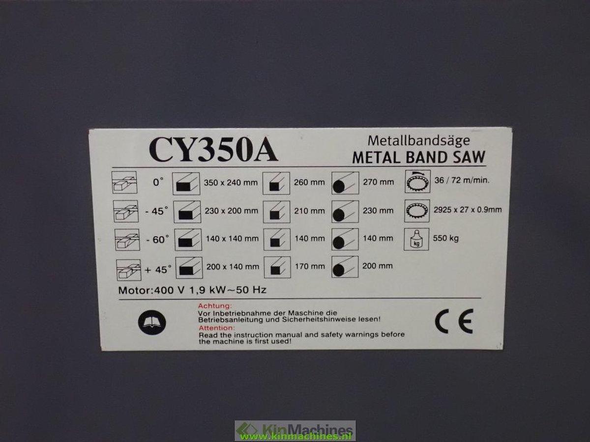 Bandzaagmachine KMS CY-350A, dubbel verstek, 2 zaagsnelheden, Capaciteit Ø 270 mm