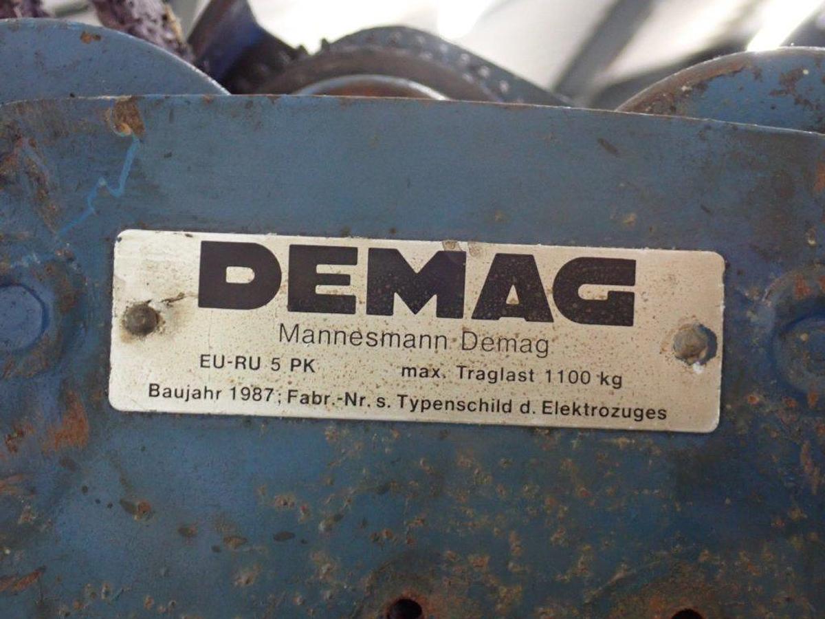 Used Kettingtakel Demag 1000 kg + electrische loopkat