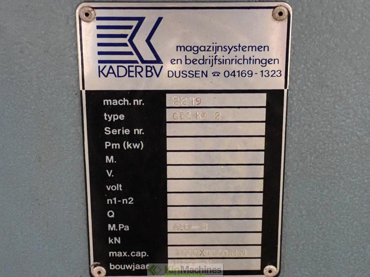 Gebruikt Aftekentafel zink | Zinkbewerking | Pneumatisch bediend | Kader B.V. | Geska 2