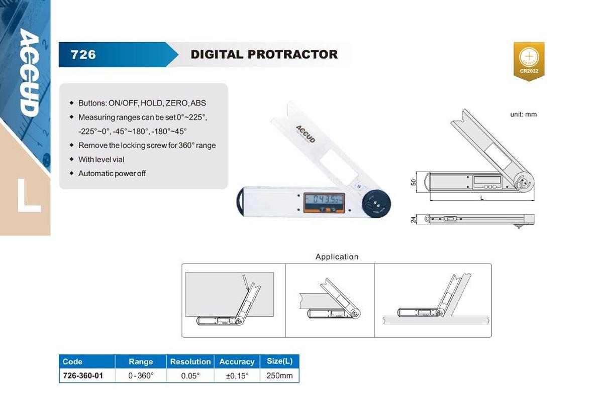 Gradenboog Digitaal met geïntegreerde waterpas | ACCUD