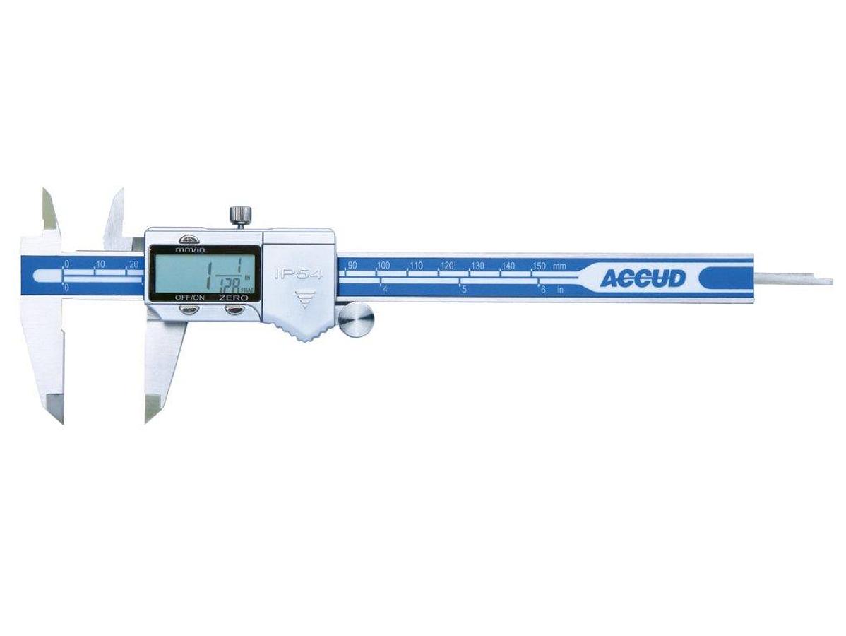 Digital caliper 0 - 150 mm | IP54 | Fractional display | ACCUD