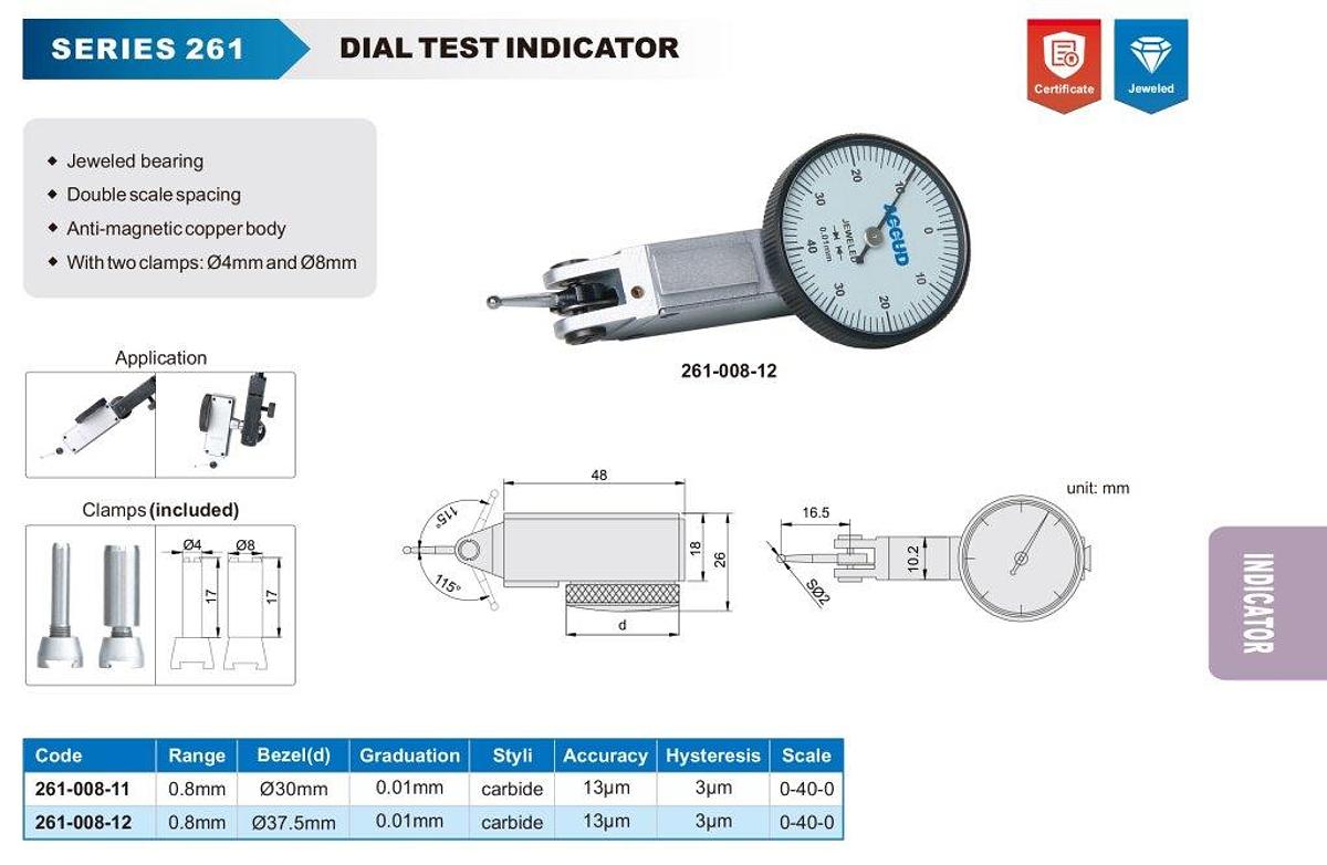 Zwenktaster analoog 0.8 mm | ACCUD