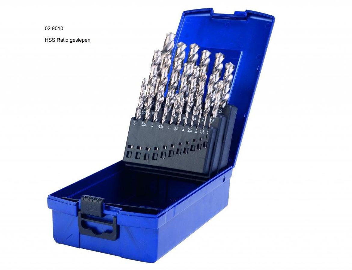 HSS Ratio Drill Set in plastic case 1 - 13 x 0.5 mm increments