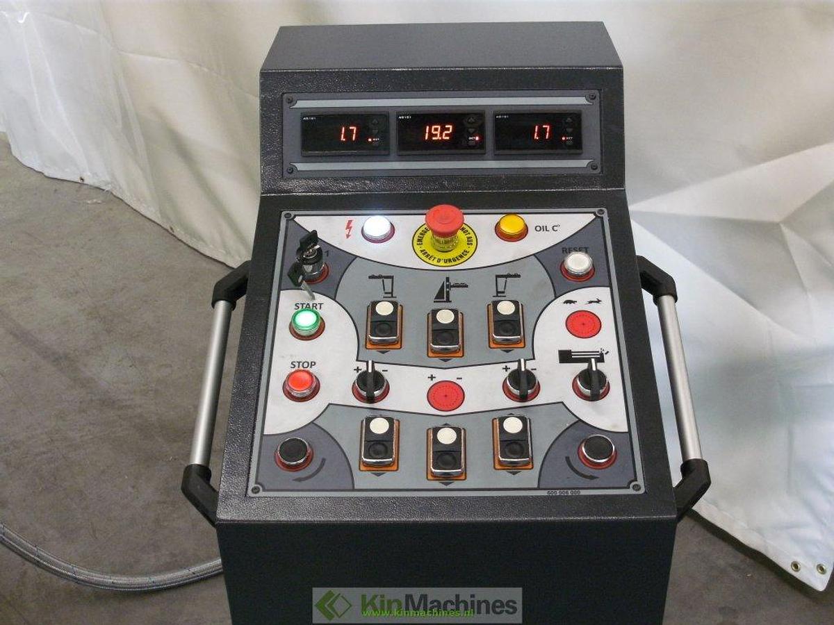 Hydraulische 4-rollen plaatwals KMS 4R HMR 1270×200 + kraan en zijondersteuning