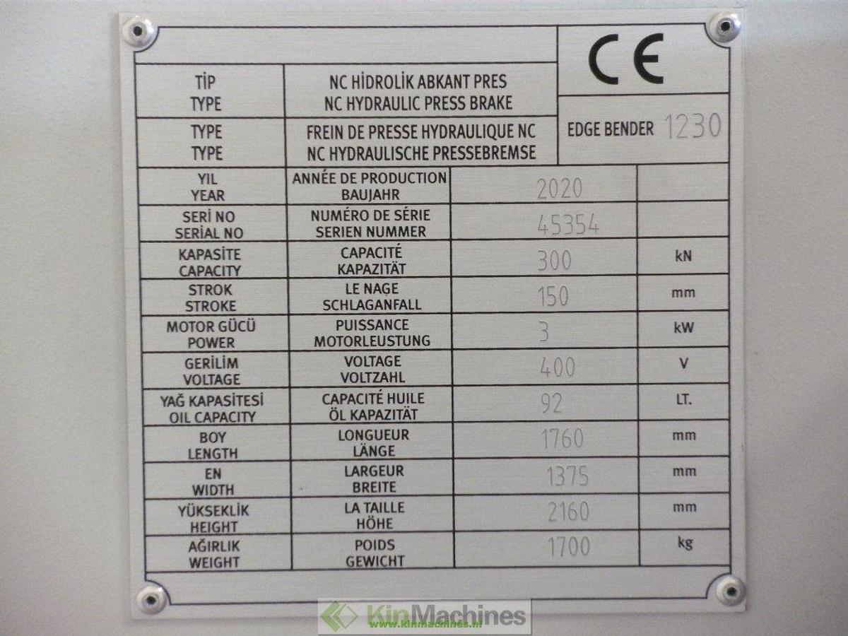 Kantbank Hydraulisch KMS EB1230 – 1250 x 4 mm