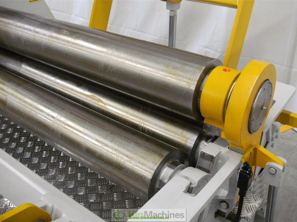 Hydraulische 4-rollen plaatwals KMS 4R HMR 1270×200 + kraan en zijondersteuning