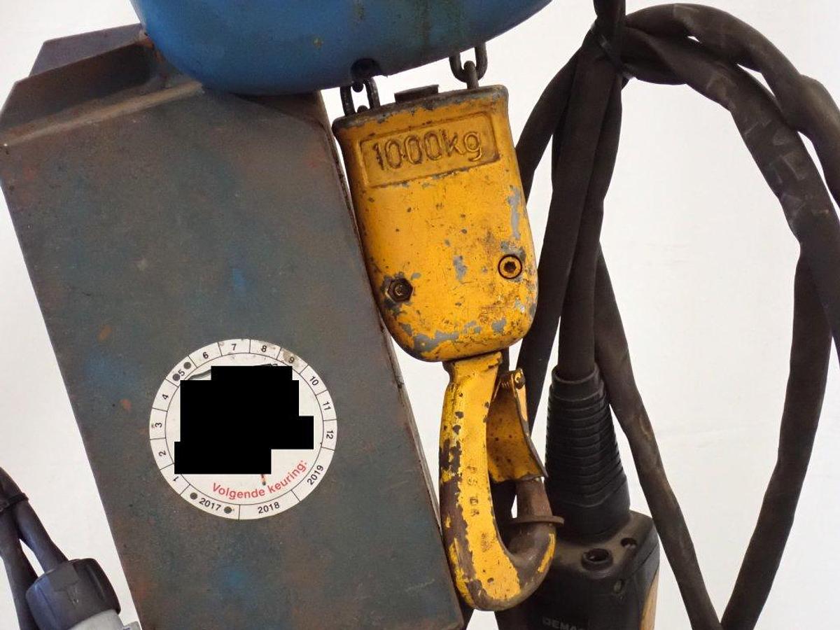 Used Kettingtakel Demag 1000 kg + electrische loopkat