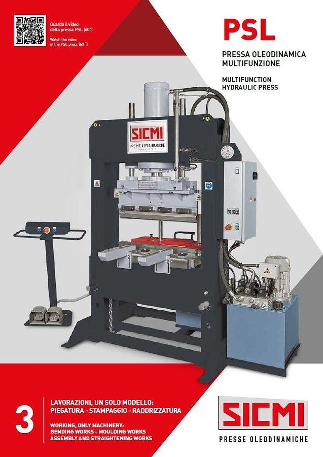 PSL-serie: Multifunctionele hydraulische pers voor buigen, vormen en richten