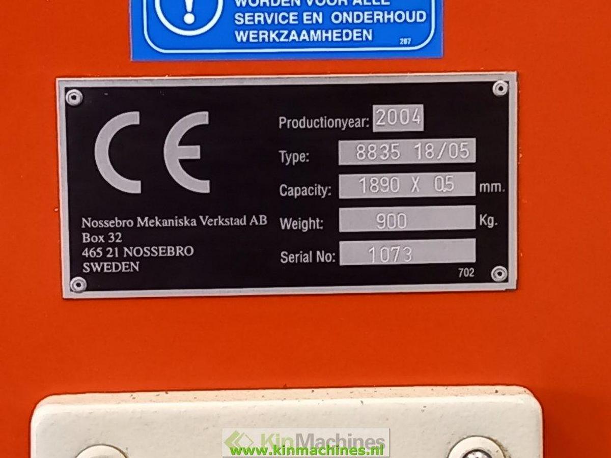 Gebruikt CNC | Plaatwals | Luna 8835 18/05 | Capaciteit 1890 x 0.5 mm