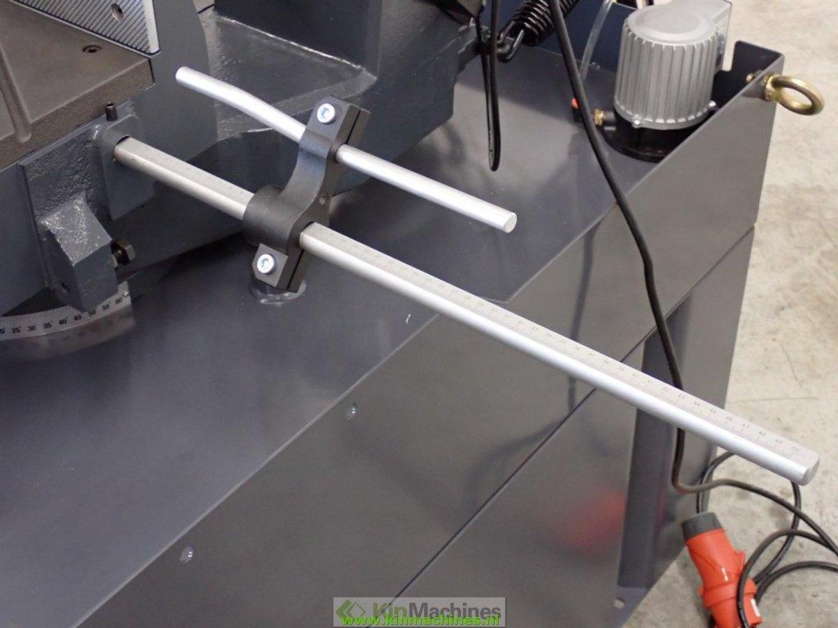 Bandzaagmachine KMS CY-350A, dubbel verstek, 2 zaagsnelheden, Capaciteit Ø 270 mm