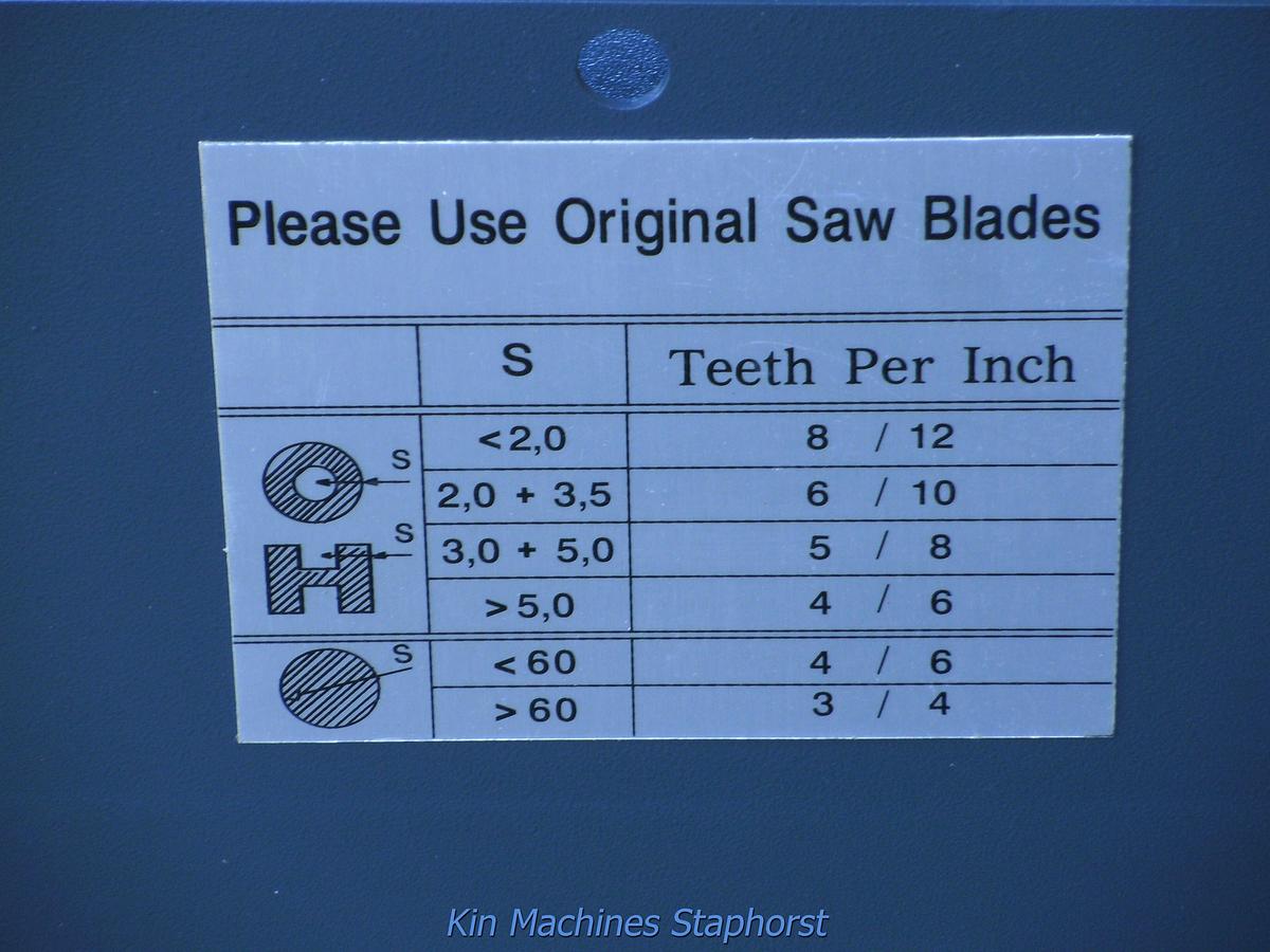 Bandzaagmachine KMS BS-170G, Capaciteit Ø170mm.