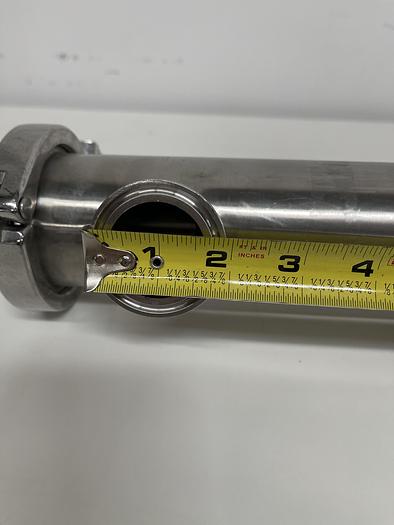 Used Stainless Steel 2.5" Sanitary x 20.5" Filter Housing Column