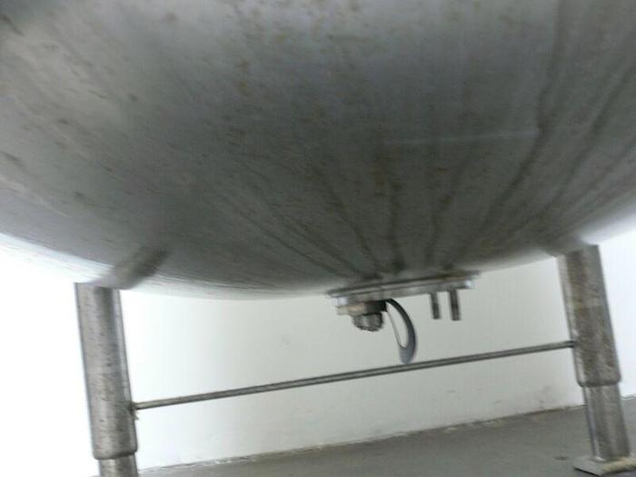 Used DCI 500 Gallon Stainless Steel Single Walled Tank/ Reactor / Pressure Vessel