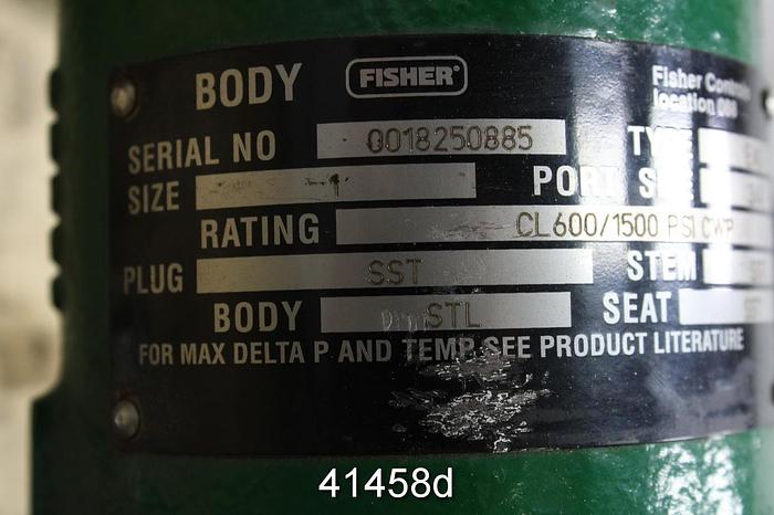 Used Fisher Eas 1" Steam Valve, Stainless Steel #41458