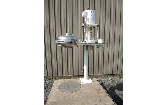 USED ANDRITZ SCREEN, 17" DIAMETER, STAINLESS STEEL, PEDESTAL MOUNTED VIBRATORY SCREENER