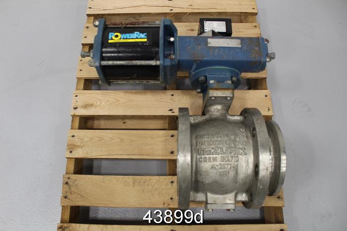 Used Dezurik 6" Air Operated V-Ball Valve, Stainless Steel Body #43899