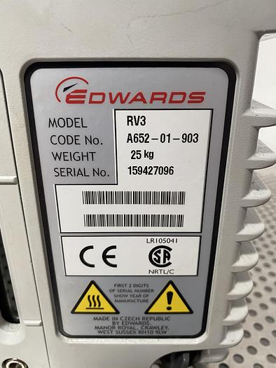Used Edwards RV3 Rotary Vane Vacuum Pump 220/240V