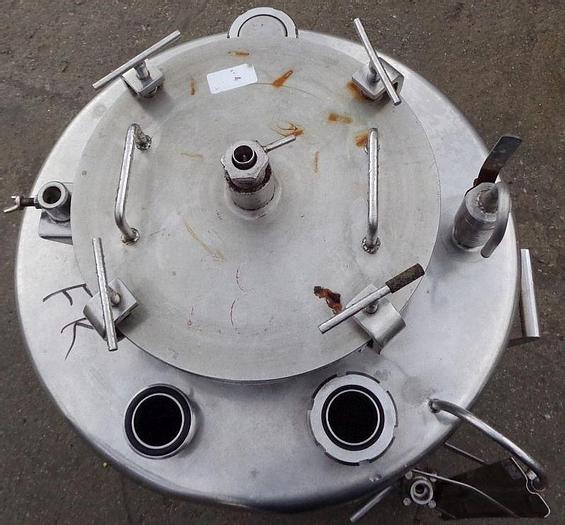 Used Tank, 50 Gallon, 316 Stainless Steel, 23" x 27", FT/FB, Less drive, #S742872