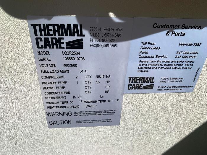 Used Refrig, Chiller, AccuChiller, Mdl LP2R2504, (2) Compressors, #S743958