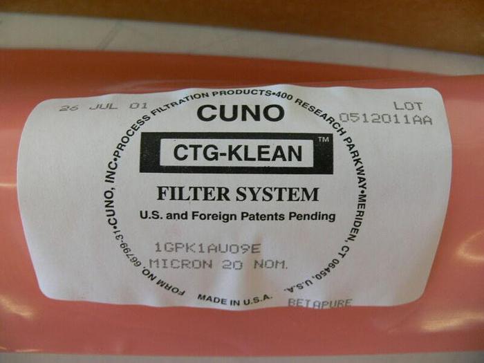 Used Cuno 1GPK1AU09E CTG-Klean 20 Micron Filter System