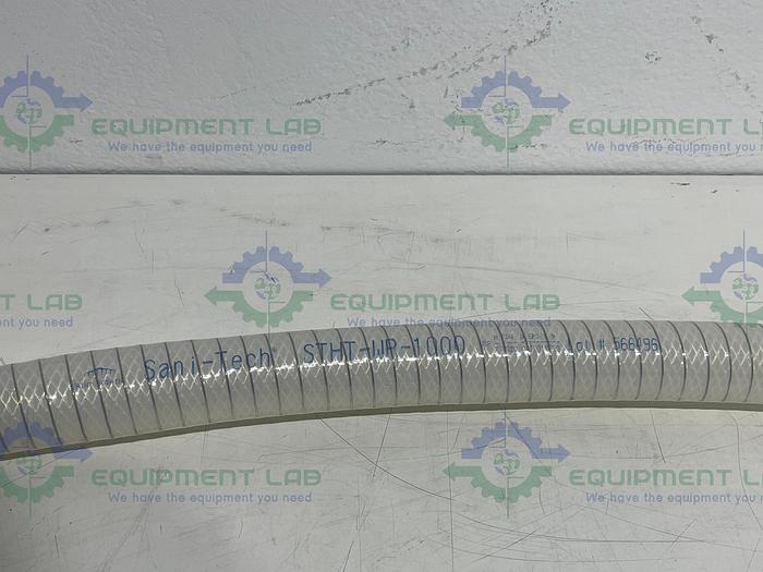 Used Sani-Tech  STHT-R-WR-1000 23" Silicone Hose w/ 1" Sanitary Fitting