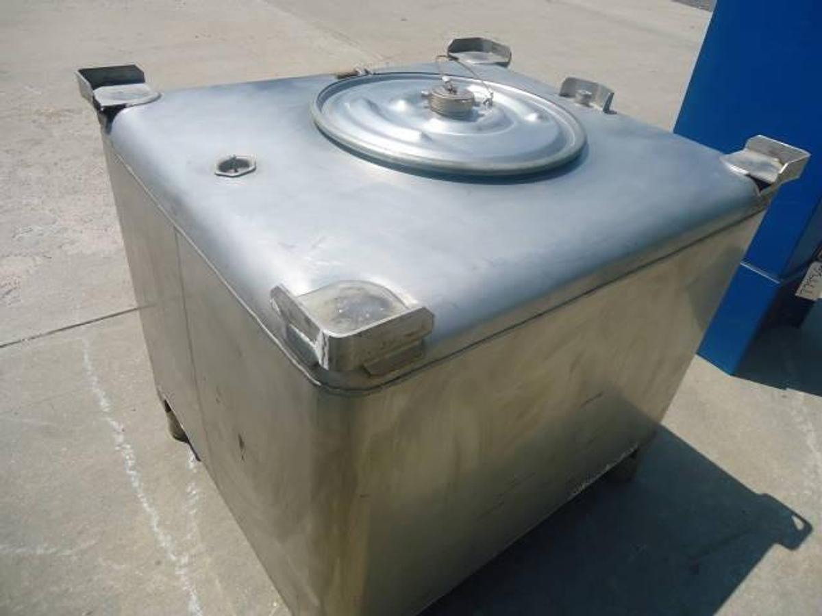 Used 275 Gallon Clawson 316 Stainless Steel Stackable Tote