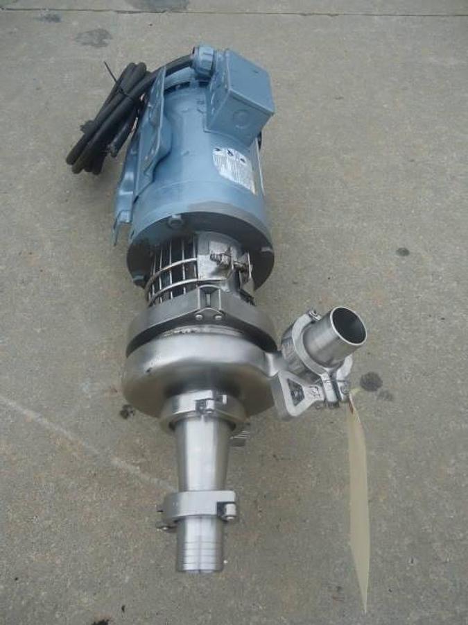 Used Puriti 2 In. X 1-1/2 In. Stainless Steel Sanitary Centrifugal Pump, 2 Hp
